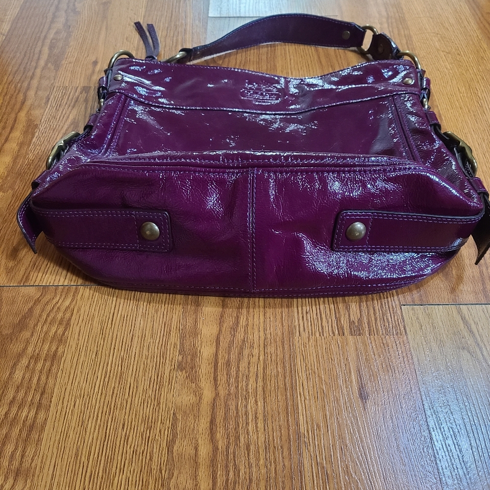 Coach Raspberry Patent Leather Bag - Picture 3 of 11